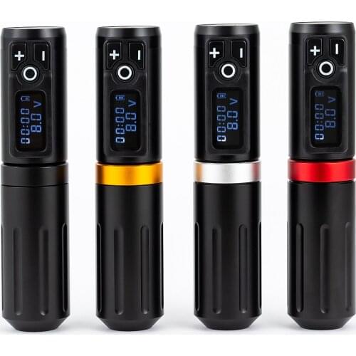Plus Wireless Tattoo Machine Pen Powerful Coreless Motor 1950mah Battery Pack Portable Professional Tattoo Equipment