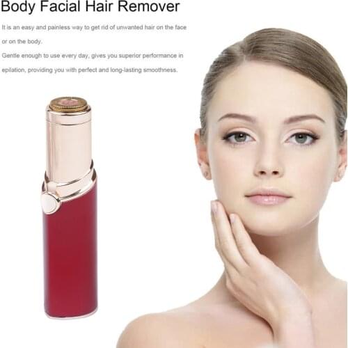 Portable Electric Hair Remover Lipstick Shape Eyebrow Epilator Female Facial Razor Painless Face Body Depilator Shaving Tool