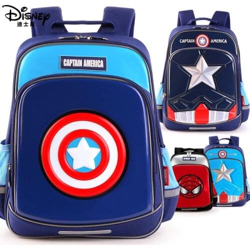 Disney Iron Man Captain America Backpack Boy Girl Children Kindergarten School bag cartoon 3d fashion Student Backpacks gift