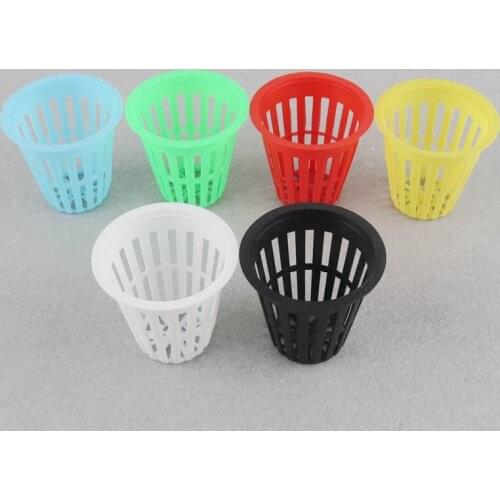 Net Pot 70mm 50pcs Hydroponic Aquaponics Soilless Culture Vertical Farm Basket Mesh Pot Greenhouse Organic Vegetable