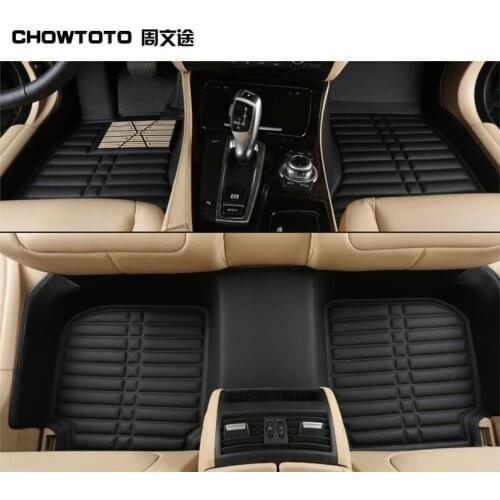 CHOWTOTOAA Special Floor Mats For Infiniti QX60 JX35 QX80 7seats Waterproof Leather Carpets For Infiniti QX60 JX35 QX80 Foot Mat