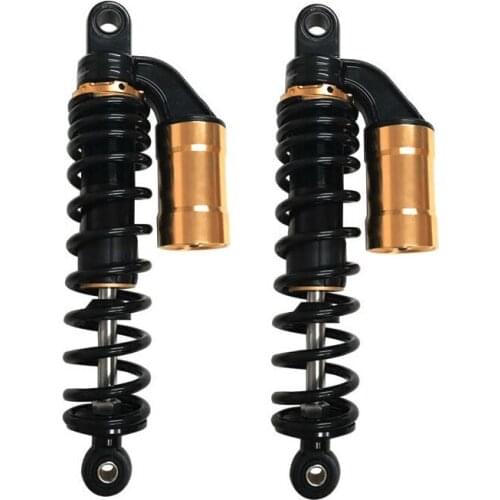 2pcs Universal 330mm Motorcycle 8mm spring nitrogen Rear Shock Absorber for honda CB400 XJR400 VTEC yamaha suzuki Black+gold