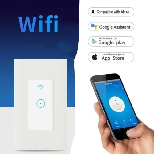 US Smart Home Socket WIFI Light Wall Switch Works with Alexa Google Home IFTTT Safety Life App Smart Automation Module Type 120