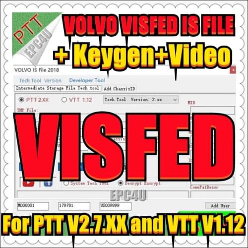 Visfed IS File Intermediate Storage File for Volvo PTT VTT + Unlocked Keygen Cracked + Video