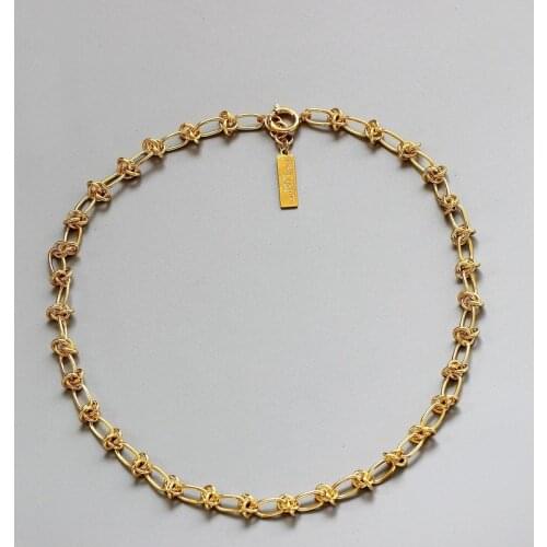 Necklace female collarbone chain cold breeze simple European and American new metal style hip-hop chain girl