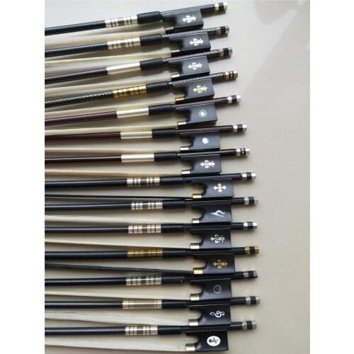 1 PC Carbon Fiber Violin Bow 4/4 Ebony Frog In Different Colors White Bow Hair