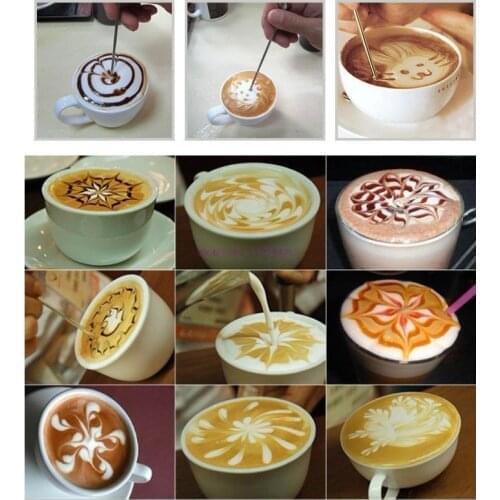 1000pcs Barista Cappuccino Espresso Coffee Decorating Latte Art Pen Tamper Needle Creative High Quality Fancy Coffee stick tools