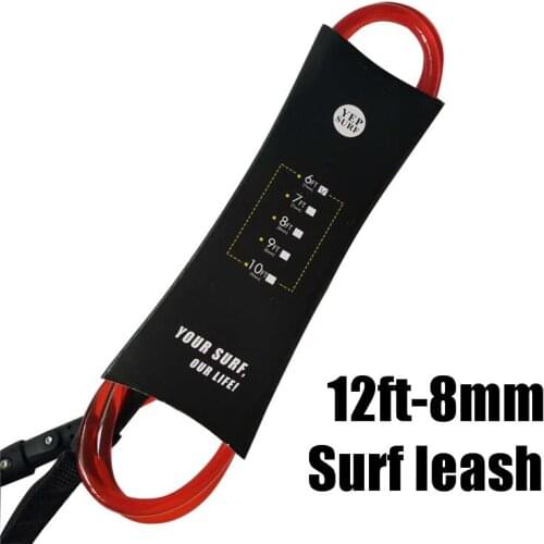 12ft 8mm Surf Safety Rope Ankle Leash Straight Surfboard Leash Paddle Board Leash Surf Leg Rope Paddle Leash Surf Leash
