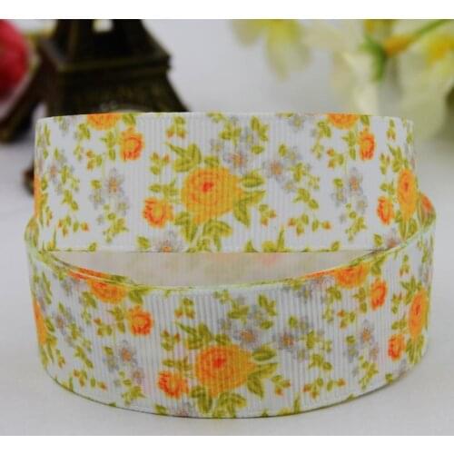 22mm 25mm 38mm 75mm Flowers Cartoon Printed grosgrain ribbon party decoration sewing supplies 10 Yards X-00275