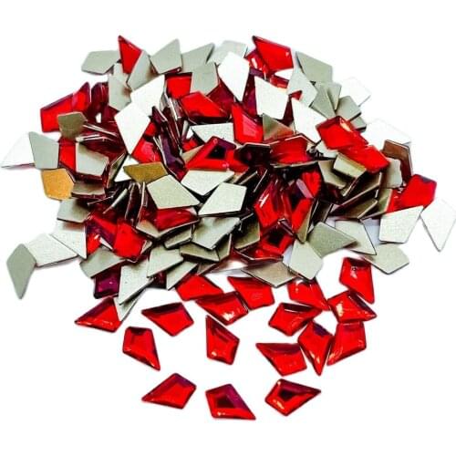 Nail Art Crystal AB Aurora Diamond 5x8mm Diamond Shape Shaped Flatback Flat Back Rhinestone 50pcs 3D Nail Rhinestones 6X8mm