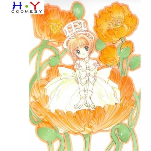 5D diy Diamond Painting cartoon Japan Anime Cardinal Sakura Beautiful girl Diamond Embroidery Cross Stitch Mosaic decoration gif