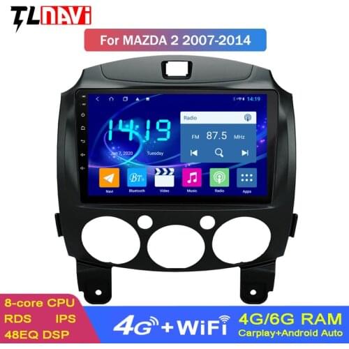 9 INCH IPS 4G+64G Android 9.0 For MAZDA 2 Demio 2007-2014 GPS Navigation Multimedia Player