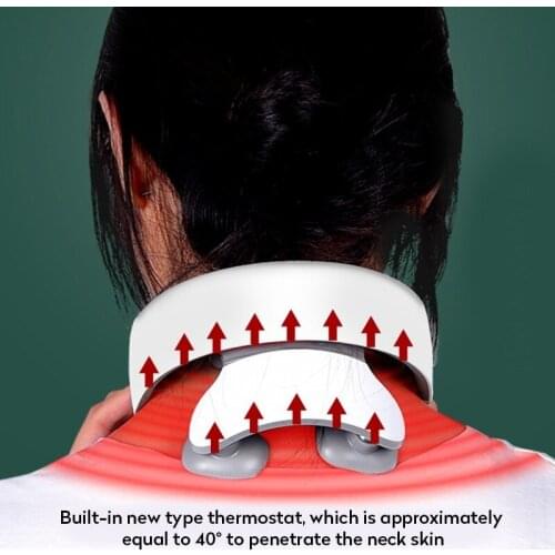 Wireless Electronic Neck Massager 4D Shiatsu Cervical Massager Stiff Neck Massage Health Care Therapy Pulse Pain Relief