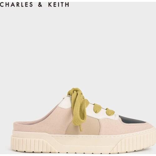 CHARLES＆KEITHNew Arrival for Spring2021CK1-70900257Womens fashion shoes casual style lace-up sport style mules