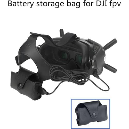 Headband Battery Storage Case Back Clip Holder for For DJI FPV Combo Goggles V2 Flying Glasses Power Supply Accessories