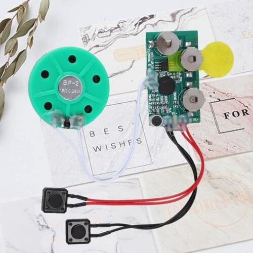 DIY Greeting Card Chip 4 Minutes Recordable Voice Sound Chip Voice Greeting Card for Holiday Luggage Replacement Parts