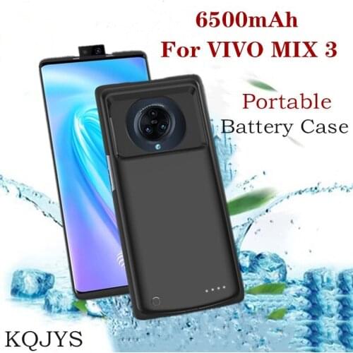 KQJYS 6500mAh Portable Backup Charging Cover For VIVO MIX 3 Battery Cas External Power Bank Battery Charger Case for VIVO MIX 3