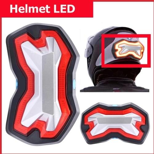 New!Smart Motorcycle Wireless Helmet Lamp LED Safety Light Motorbike Turn Signal Warning Brake Waterproof