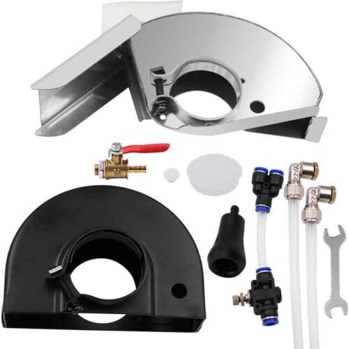 12V Water pump 120mm 176mm Angle Grinder Guard Water Slotting Dust Cover Hood Wet Grinding Tool Set