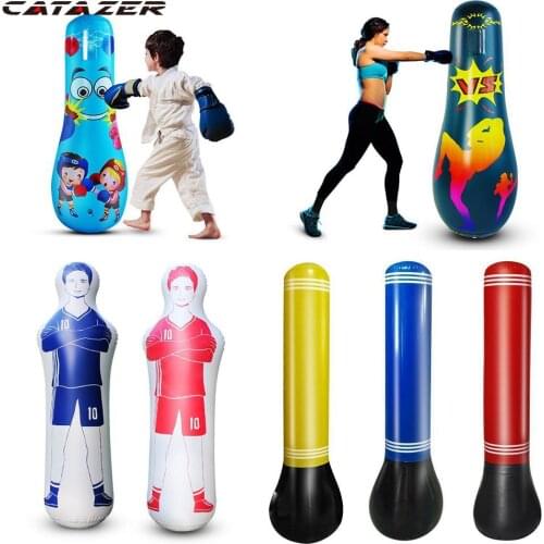 Children Sandbag Adult Inflatable Tumbler Boxing Punching Bag Home Gym Fitness Boxing Fight Training Stress Relief Toy