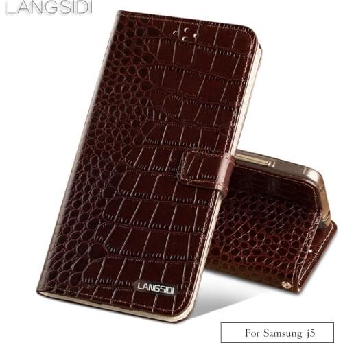 Luxury brand phone case Crocodile tabby fold deduction phone case For Samsung j5 cell phone package All handmade custom