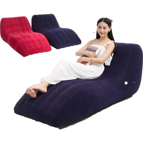 S-Shape Inflatable Sofa Sex Chair Furniture Sex Toys for Couples Adult Games Sexual Position Aid Sex Cushion Pillow Love Bed