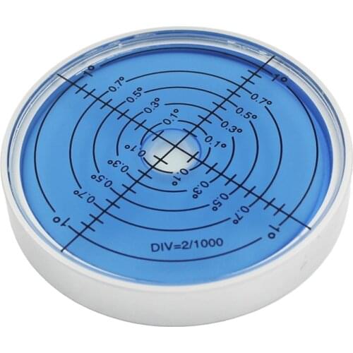 HACCURY Night vision Luminous Round level bubble Metal bubble level accuracy 6'/2mm Size 60x10mm