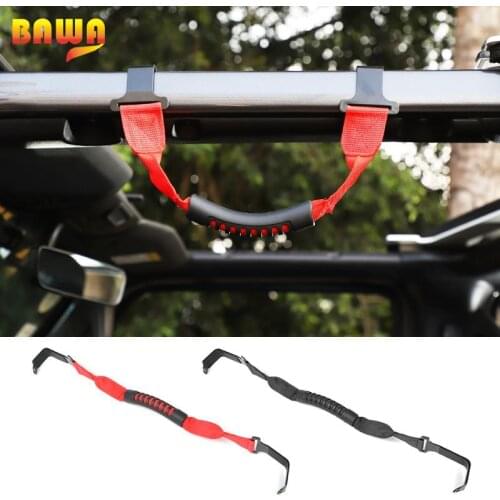 BAWA Car Universal Grab Handle Grip Bar Pulling Tab Nylon Rear Seat Handle Compatible Fit Removable Headrest