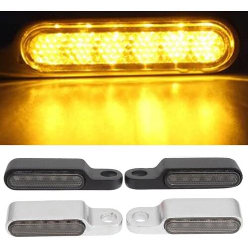 2pack Universal LED Turn Signal Indicator Amber Lamp For Cruiser Cafe Racer