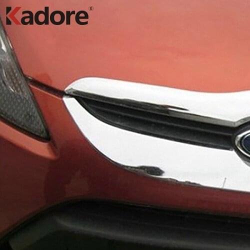 For Ford Fiesta 2009 2010 2011 Chrome Front Grille Grill Hood Engine Cover Trim ABS Exterior Decoration Accessories