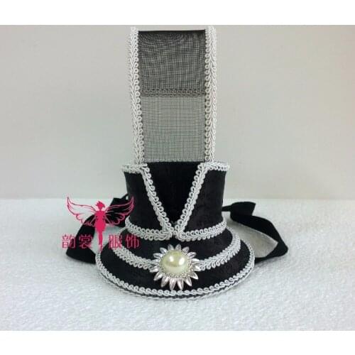 2 Designs Black Red Male Hat Hair Tiara Hanfu Accessory Ancient Chinese Swordmen Childe Hair Tiara