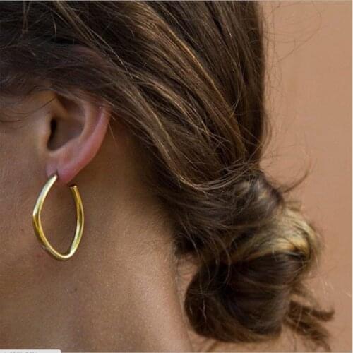Gold Colour Fashion Jewelry Womens Unique Design Cute Geometric Earrings Womens Gifts Arunding Festival