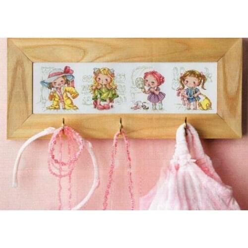 Gold Collection Lovely Counted Cross Stitch Kit Petit Baby Four Little Girl Girls Babies SO