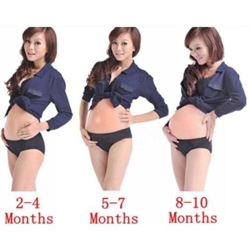 1 X Artificial Fake Silicone Pregnant Belly Baby Bump Doll Pregnancy 2-4 Months 5-7 Months 8-10 Months 3 Types