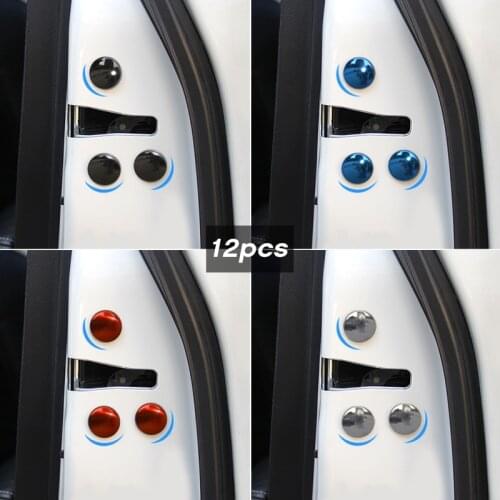 12pcs Stainless steel car Door Lock Screw Protector Cover Accessories For Dacia Duster Logan Sandero 2 Mcv Sandero
