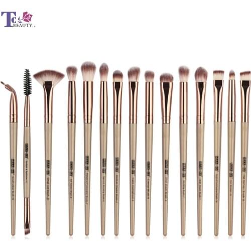 15pcs Eye Makeup Brush Set Make Up Three-color Beauty Tools Cosmetic Powder EyeShadow Foundation Blush Blending Lip Pincel