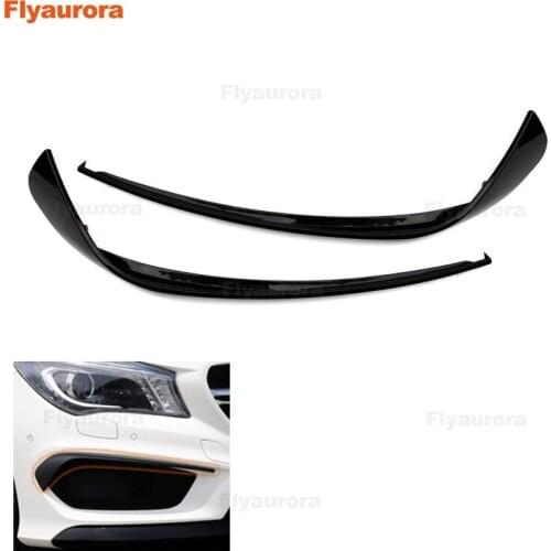 2pcs Car Styling Rear Front Bumper Spoiler Air Knife Covers Stickers Trim for Mercedes Benz CLA Class C117 car stickers ABS