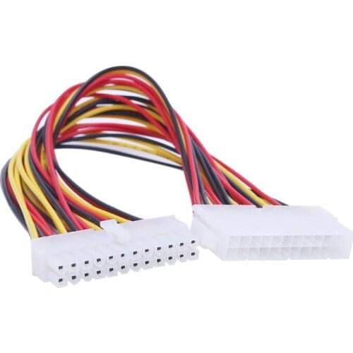 24-Pin Male To Female Connector Motherboard PSU Power Supply Extension Cable