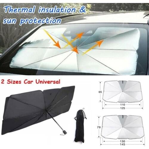Umbrella type car sunshade block car sunshade with a sunblock and heat-proof windshield front block car accessories