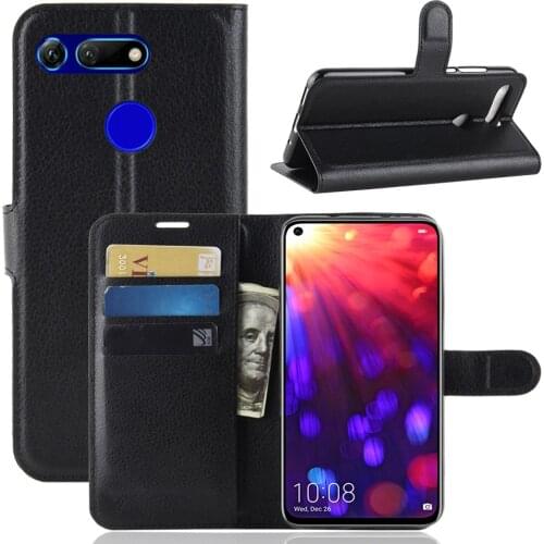 Book Style PU Leather Case Cover for Huawei Honor V20 Flip Wallet Phone Bags Cases with Stand for Huawei Honor View 20