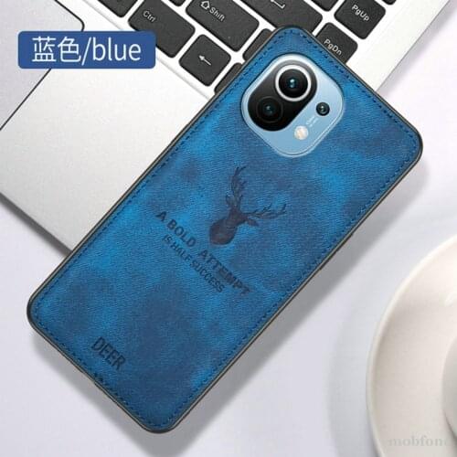 3D Deer Patterned Case For Xiaomi Mi 11 10 10T Pro Mi10T Lite Luxury Cloth PU Leather shockproof Back Cover Mi 10 11 Ultra 10S