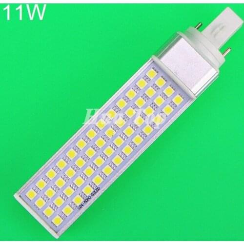 5pcs Energy efficient Table lampada LED 11W Horizontal Plug Light G23 E27 G24 SMD5050 corn Bulb AC 85-265 Super bright Candle