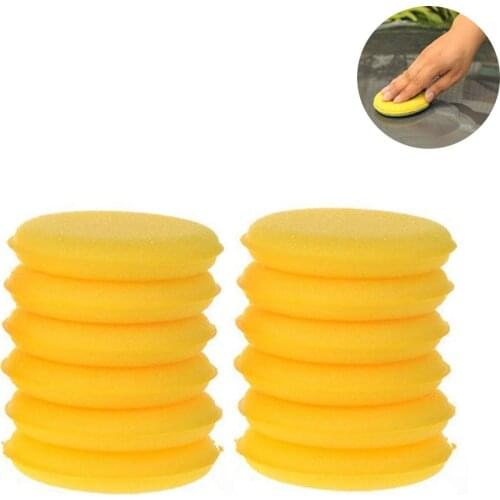 12 PCs Foam Polish Wash Sponges Applicator Cleaning Pads Waxing Detailing Car