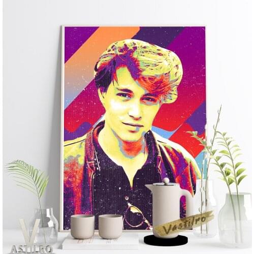 Johnny Depp Famous Movie Actor Pop Art Star Portrait Poster Abstract Prints Canvas Painting Fans Collect Gift Modern Home Decor