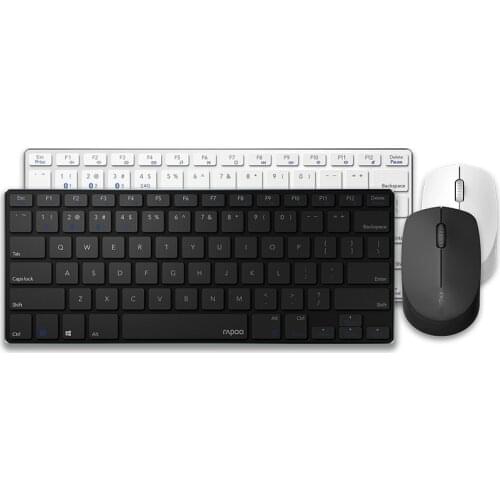New Rapoo 9000G Multi-mode Silent Wireless Keyboard Mouse Combos Bluetooth 3.0/4.0 RF 2.4G switch between 3 Devices Connection