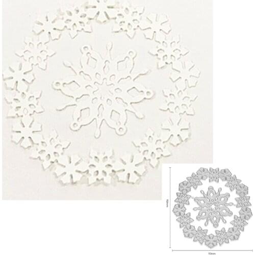 Round Snowflake Border Metal Cutting Dies Mold Scrapbook Craft Mold Template Embossing Paper Mold Making New