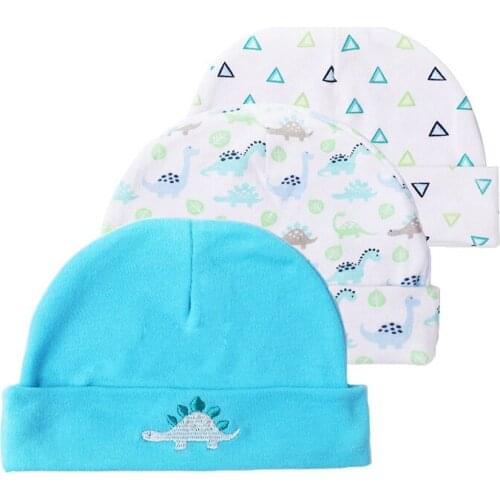 2019 Unisex Cotton Hot Sale Baby Caps Baby Accessories 3/4Pack for Boys Girls Newborn Boy Girls Hats Infant Caps 0-6Months