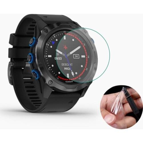 5pcs Soft TPU Clear Protective Film Smartwatch Guard For Garmin Descent Mk2 / MK2i Smart Watch Screen Protector Cover Protection