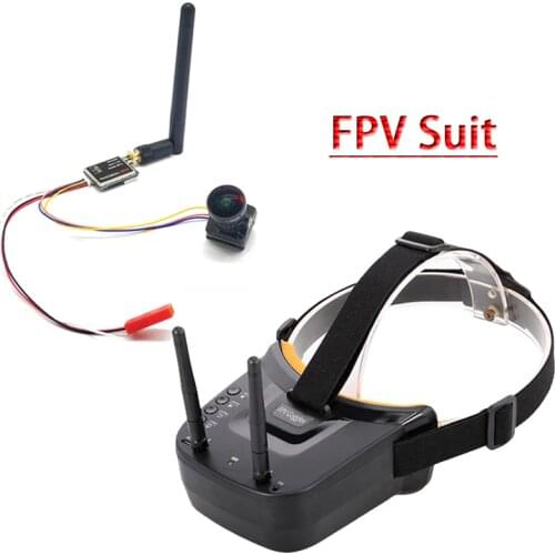 Fpv Set 1.66mm lens Starlight HDR 1200TVL fpv camera with 5.8G 40CH Dual Antennas 3 Inch FPV Goggles Video Glasses Headset HD