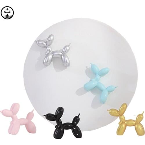 Nordic Balloon Dog Statue Cartoon Art Figurines Modern Cake Decorating Home Decor Living Room Accessories Sculpture Gift